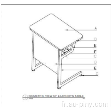 Table d&#39;étudiant et chaise d&#39;étudiant Table d&#39;étudiant philippine